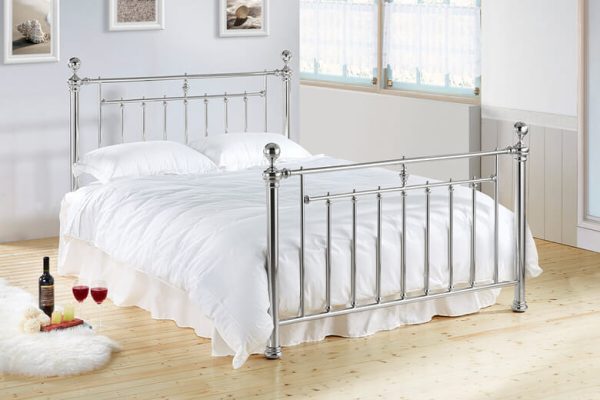 Time Living Alexander Chrome Bed Frame King Size