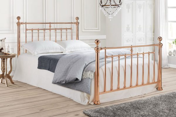 Time Living Alexander Rose Gold Bed Frame Double