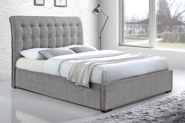 Time Living Hamilton Light Grey Bed Frame Double