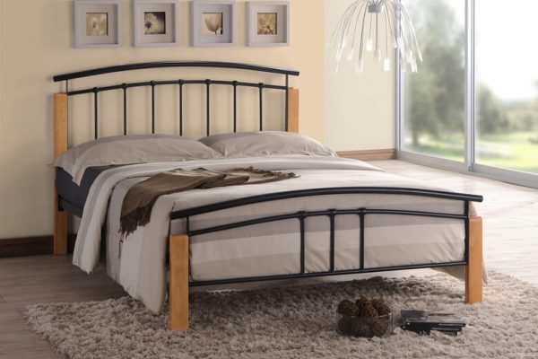 Time Living Tetras Black and Beech Bed Frame King Size