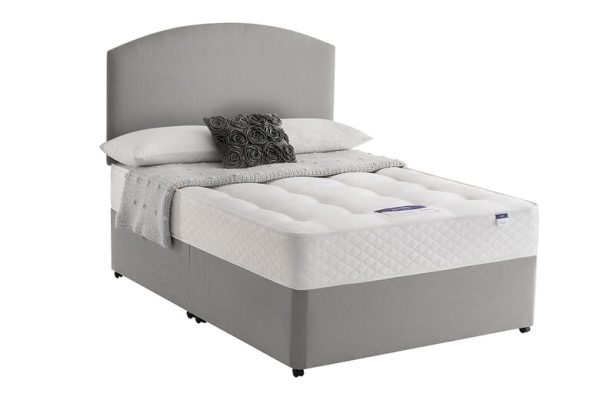 Silentnight Miracoil Ortho Mattress + Premium Divan Bed Charcoal Grey 2 Drawers Super King