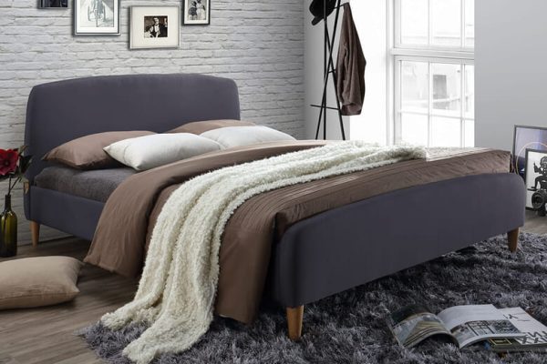 Time Living Geneva Dark Grey Bed Frame King Size