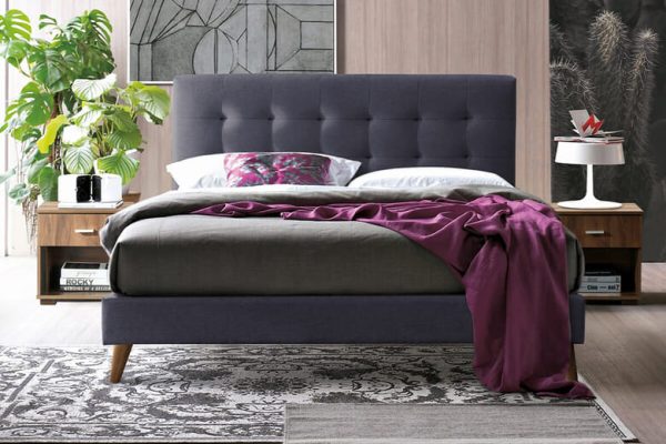 Time Living Novara Dark Grey Bed Frame Double