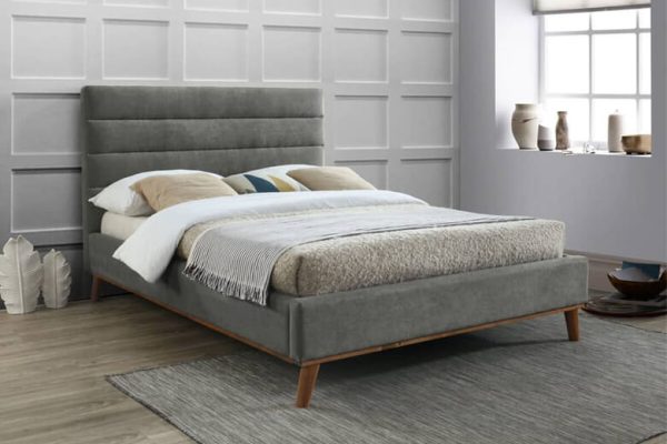 Time Living Mayfair Light Grey Bed Frame Double