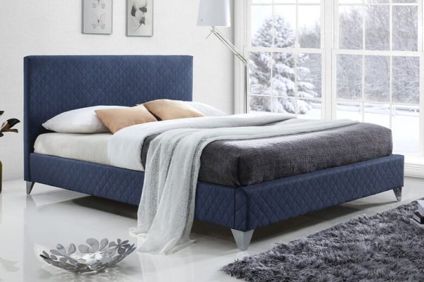 Time Living Brooklyn Blue Bed Frame King Size