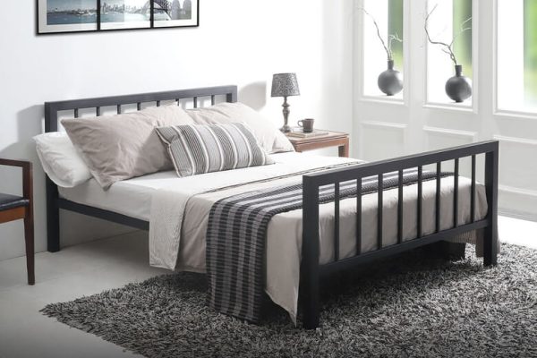 Time Living Metro Black Bed Frame Single