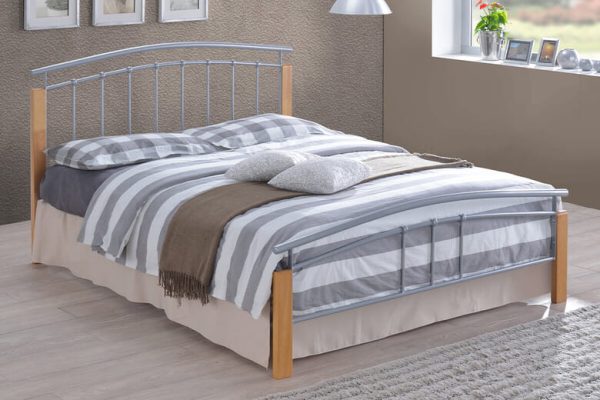 Time Living Tetras Silver Bed Frame Small Double