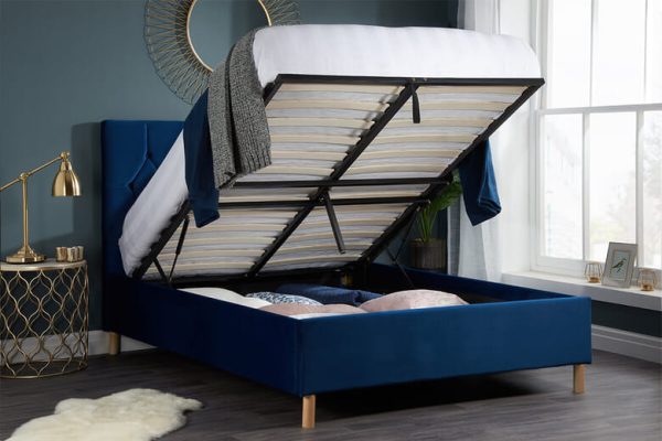 Birlea Loxley Blue Ottoman Bed Small Double