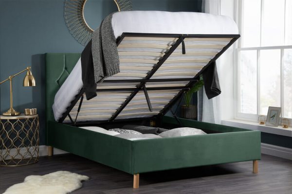 Birlea Loxley Green Ottoman Bed Small Double