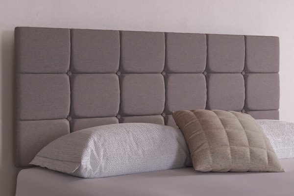 Cube Headboard Charcoal Grey Double