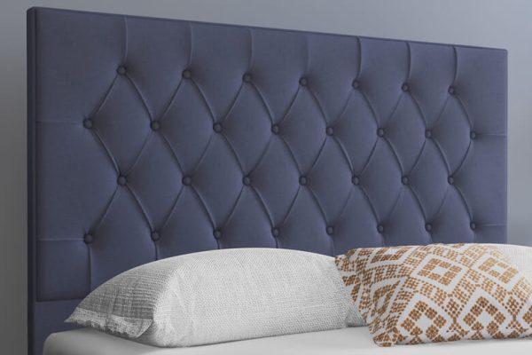 Chesterfield Floorstanding Headboard Charcoal Grey Double