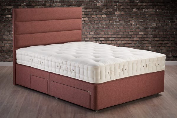 Hypnos Cotton Origins 7 Mattress + Premium Divan Bed Putty Beige No Storage Small Double