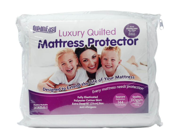 DreamEasy Luxury Quilted Mattress Protector Super King