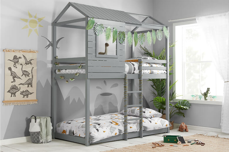 Birlea Adventure Grey Kids Bunk Bed Single