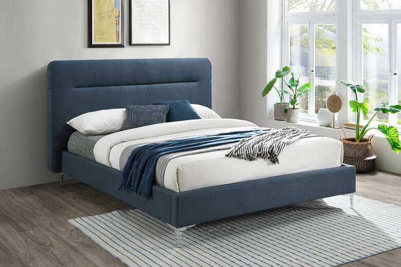 Birlea Finn Blue Fabric Bed King Size