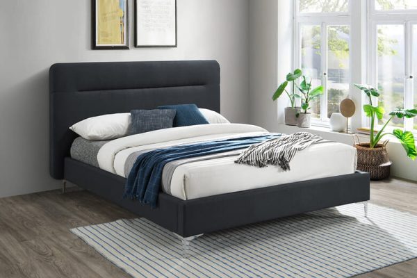 Birlea Finn Black Fabric Bed King Size