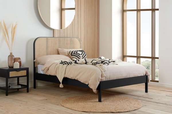 Birlea Margot Rattan Black Bed Double