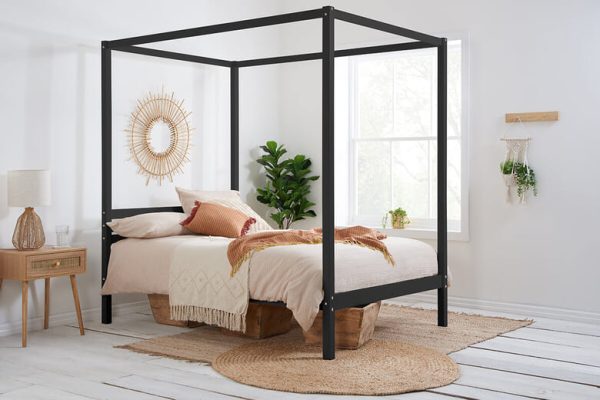 Birlea Mercia Black Four Poster Bed King Size