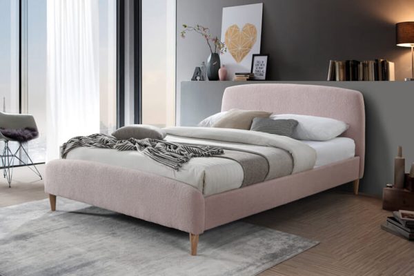 Birlea Otley Pink Fabric Bed Double