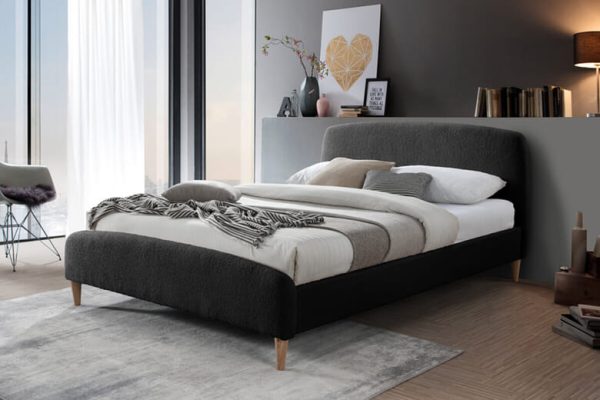 Birlea Otley Charcoal Fabric Bed King Size