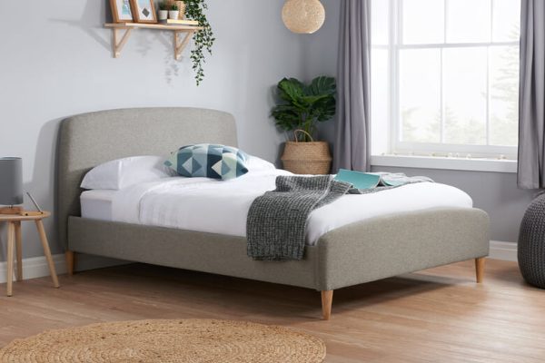 Birlea Quebec Grey Fabric Bed Double