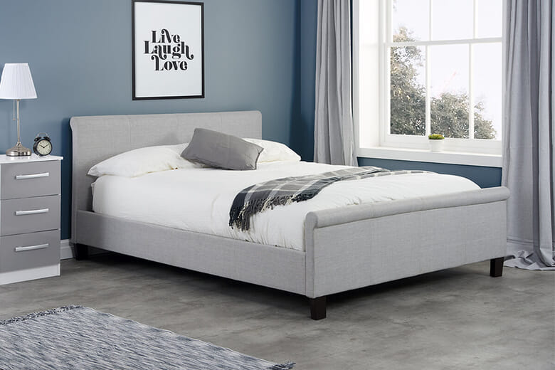 Birlea Stratus Grey Fabric Bed King Size