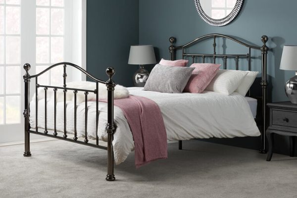 Birlea Victoria Black Nickel Bed Double