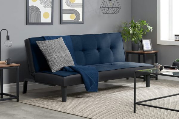 Birlea Aurora Midnight Blue Velvet Sofa Bed Sofa Bed