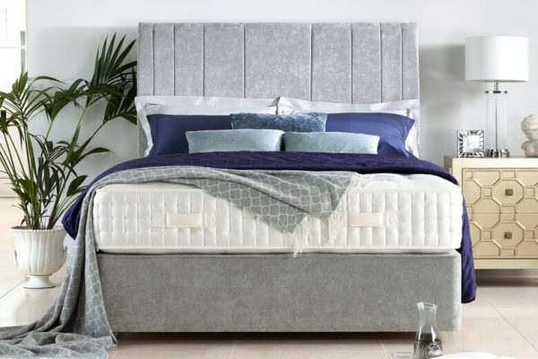 Harrison Spinks Winchester 13750 Mattress + Premium Divan Bed Graphite Grey End Opening Ottoman Single