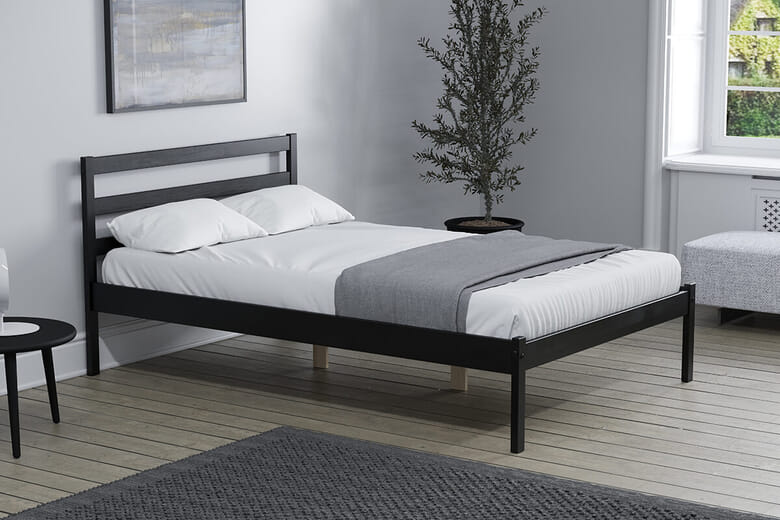 Birlea Luka Black Bed Small Double