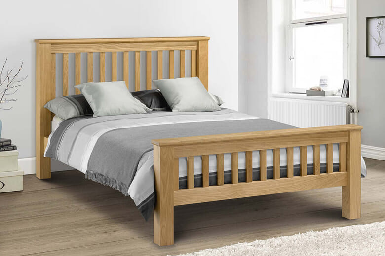 Julian Bowen Corsica High Foot End Oak Bed King Size