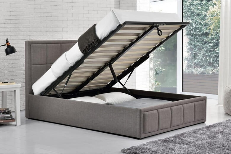 Birlea Hannover Grey Fabric Ottoman Bed Small Double