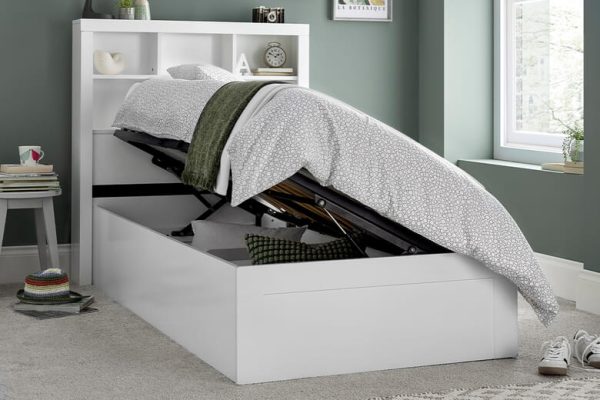 Zo Wooden Ottoman Storage Bed Single