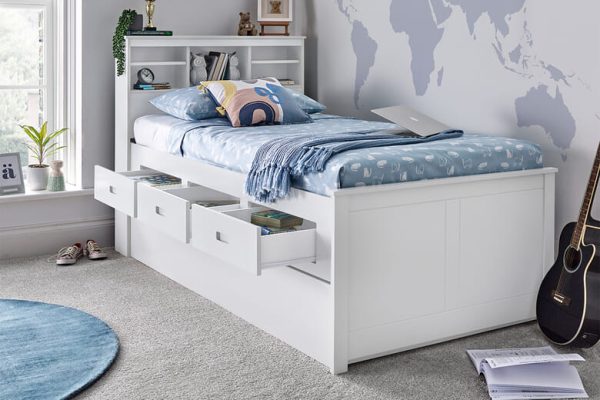 Lucy Storage Guest Bed Bedmaster White Without Trundle Single