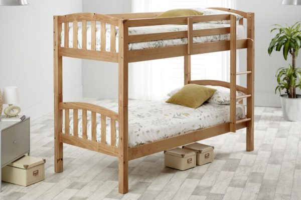 Chloe Wooden Kids Bunk Bed Bedmaster Pine One Size