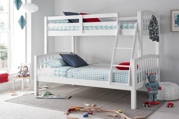 Mia Triple Sleeper Kids Bunk Bed Bedmaster Pine One Size