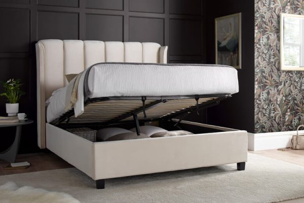 Eleanor Velvet Ottoman Bed Bedmaster Warmstone Velvet King Size