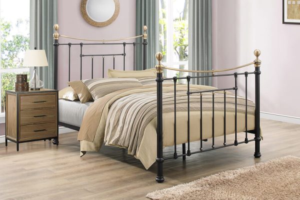 Birlea Bronte Metal Bed Birlea Black Metallic King Size