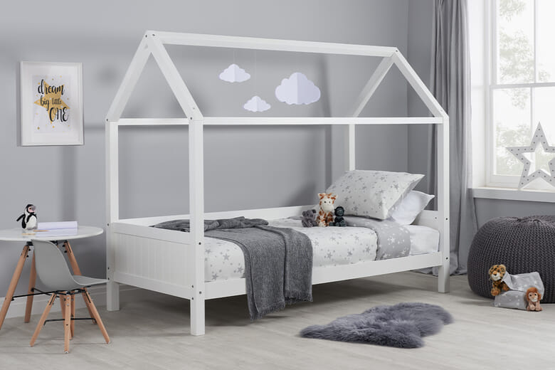 Birlea Home Kids Bed Birlea White Coated Pine Single