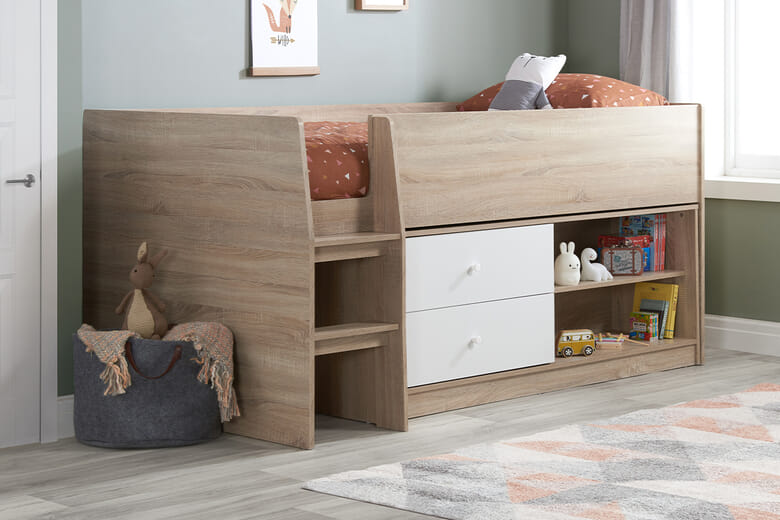 Birlea Leyton Kids Storage Cabin Bed Single