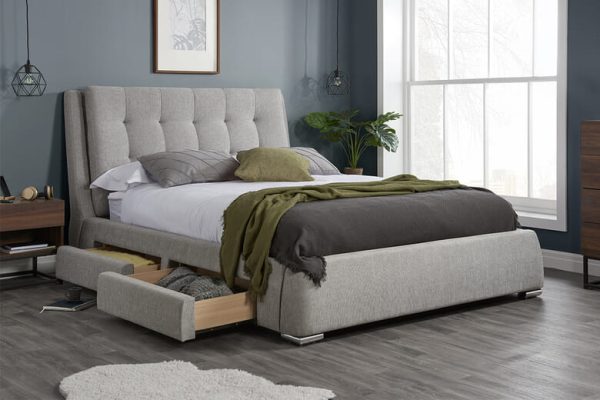 Birlea Mayfair Grey 4 Drawer Storage Bed King Size