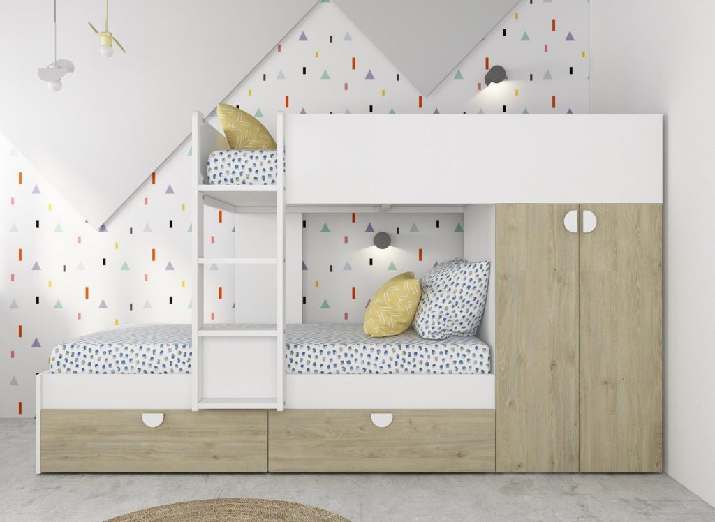 Wren Bunk Bed with Storage   30 Single   White