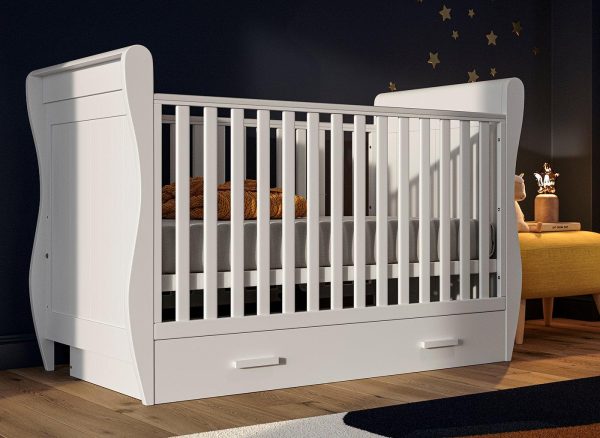 Dreams Wooden Sleigh Cot Bed White