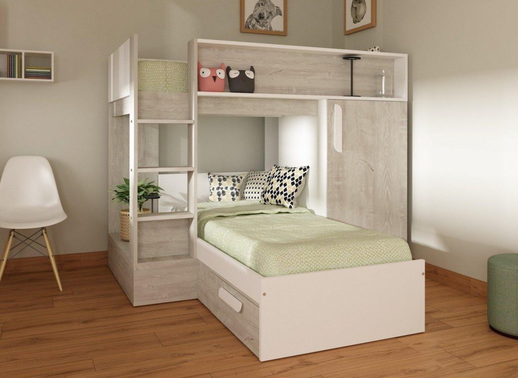 Jenna Kids Multiway Bunk Bed 30 Euro Single White