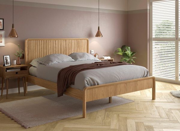 Bangkok Wooden Bed Frame 50 King Brown