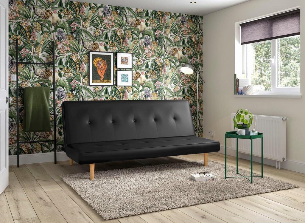 Eppy 2 Seater Clic Clac Sofa Bed Black