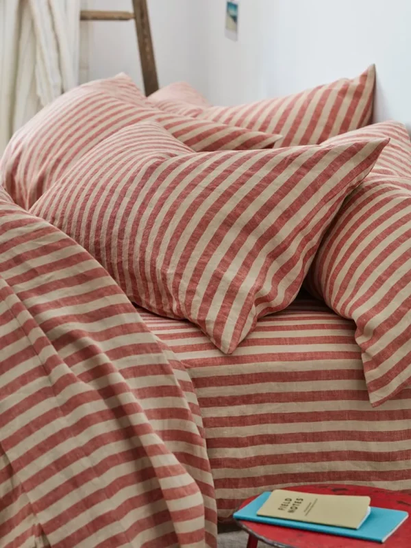 Piglet in Bed Pembroke Stripe Linen Blend Bedding