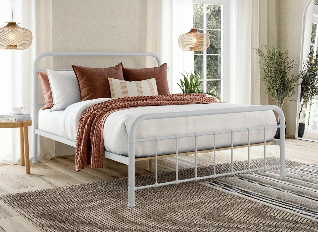 Abbey Metal Bed Frame 50 King Grey