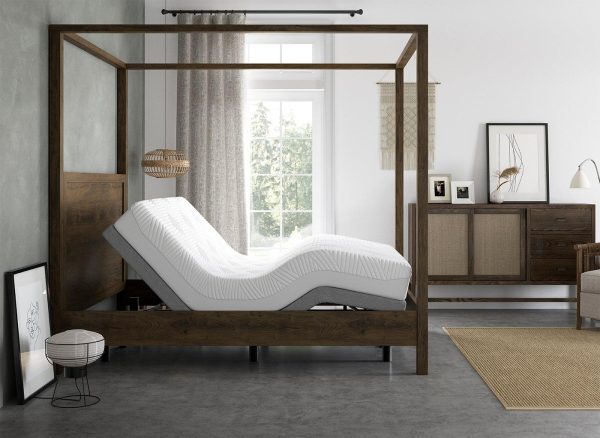 Monet Sleepmotion Adjustable Wooden Bed Frame 50 King Brown