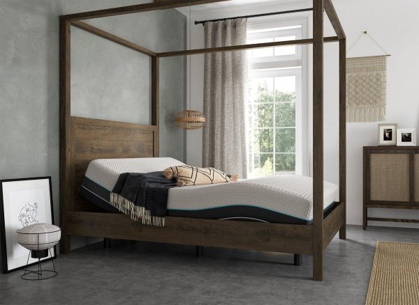 Monet Sleepmotion Adjustable Wooden Bed Frame 60 Super King Brown